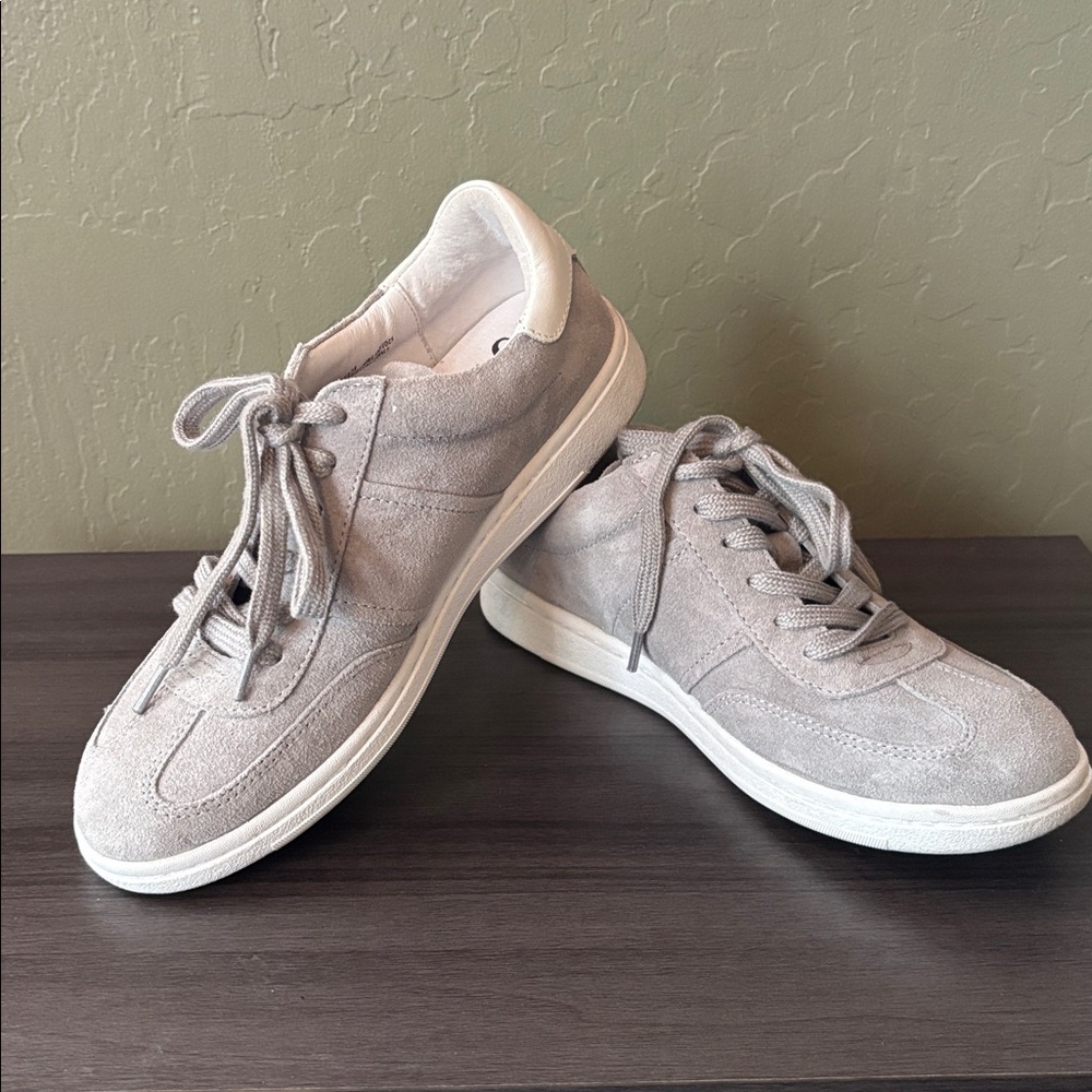 Sofft Ruby Retro Gray Suede Leather Sneakers Size… - image 5